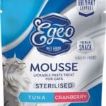 Przysmaki dla kota EGEO sterylizacja urinary mus tuńczyk żurawina 100g
