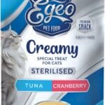 Przysmaki dla kota EGEO sterylizacja urinary pasta tuńczyk żurawina 5x15g