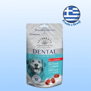 Przysmaki dla psa CELEBRATE Dental bites wołowina z żurawiną 150g