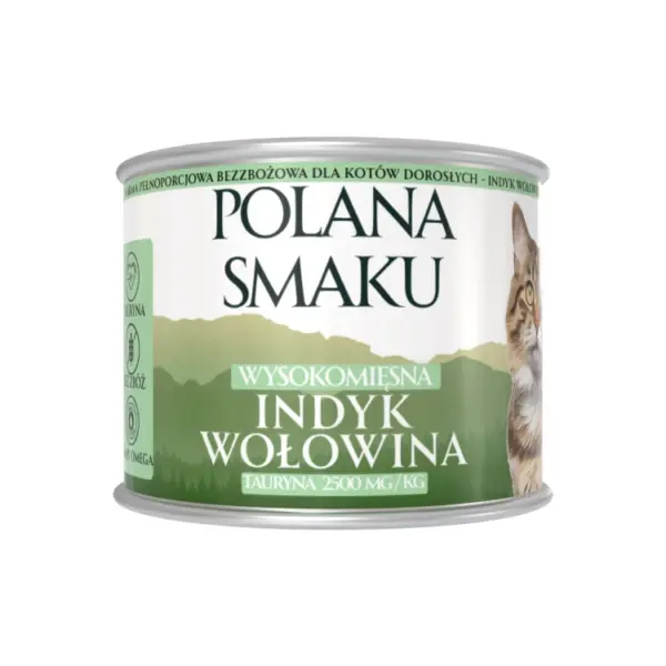 Karma dla kota POLANA SMAKU indyk i wołowina 200g Karma dla kota POLANA SMAKU indyk i wołowina 200g