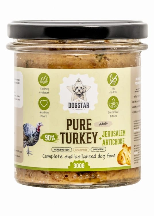 Karma dla psa DOGSTAR Pure indyk z jarmużem 300g