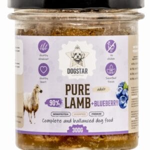 Karma dla psa DOGSTAR Pure jagnięcina z borówkami 300g
