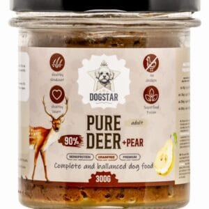Karma dla psa DOGSTAR Pure jeleń z gruszką 300g