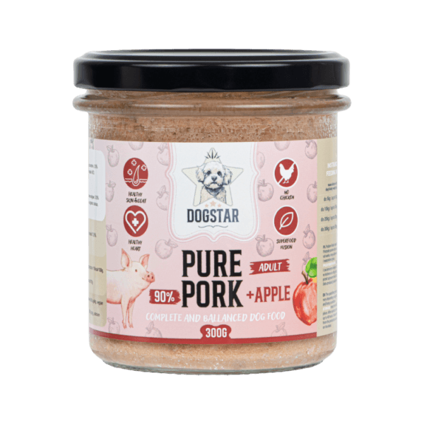 Karma dla psa DOGSTAR Pure wieprzowina z jabłkiem 300g