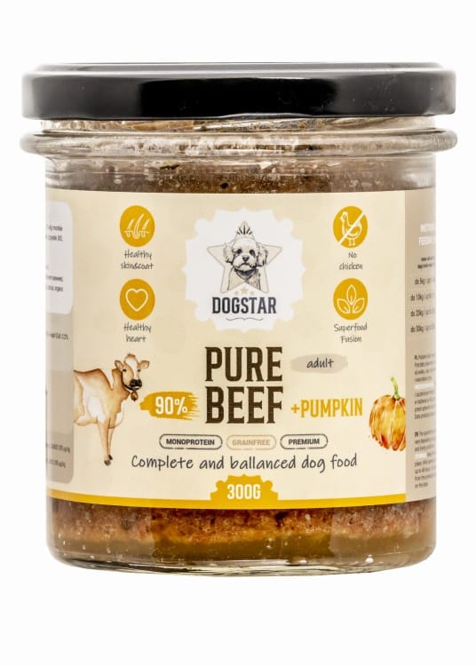 Karma dla psa DOGSTAR Pure wołowina z cukinią 300g