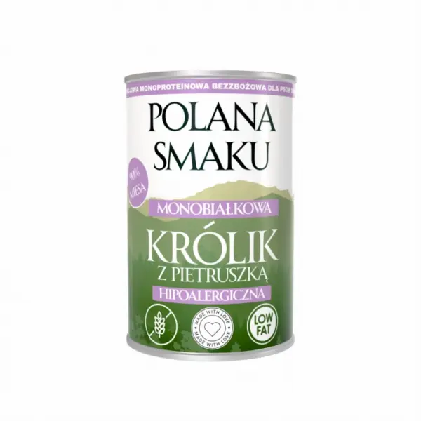 Karma dla psa POLANA SMAKU królik z pietruszką 400g