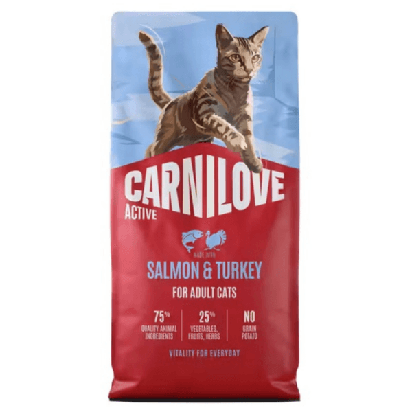 Karma dla kota CARNILOVE Active łosos indyk 2kg Karma dla kota CARNILOVE Active łosos indyk 2kg