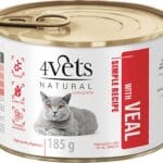 Karma dla kota 4VETS cielęcina 185g