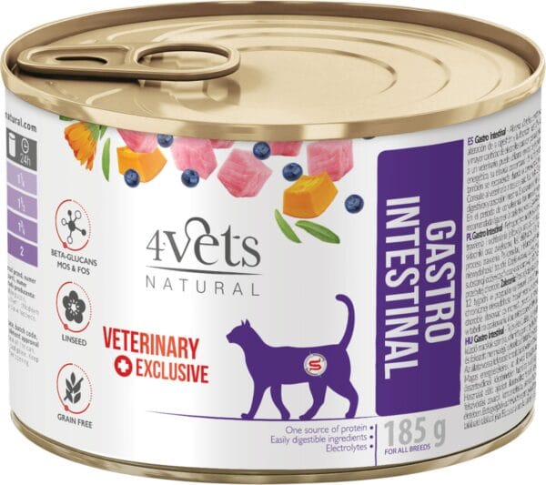 Karma dla kota 4VETS gastro intestinal 185g Karma dla kota 4VETS gastro intestinal 185g