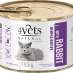 Karma dla kota 4VETS sterylizacja królik 185g