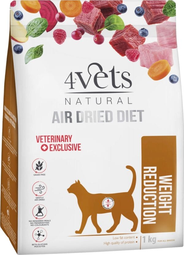 Karma dla kota 4VETS weight reduction suszona 1kg Karma dla kota 4VETS weight reduction suszona 1kg