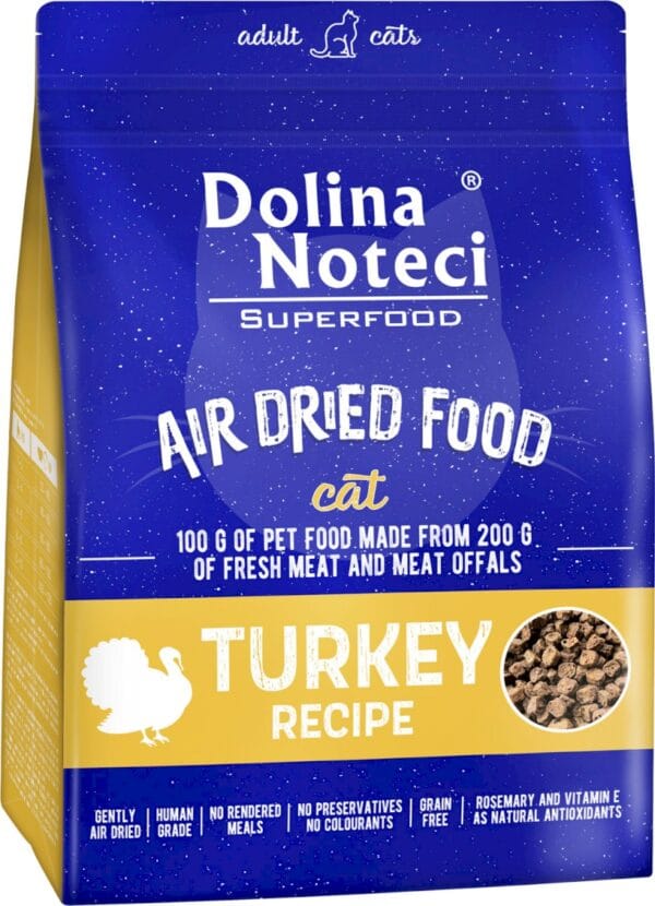Karma dla kota DOLINA NOTECI superfood danie suszone indyk 1kg Karma dla kota DOLINA NOTECI superfood danie suszone indyk 1kg