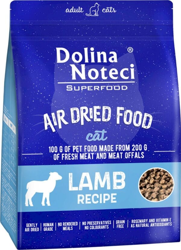 Karma dla kota DOLINA NOTECI superfood danie suszone jagnięcina 1kg