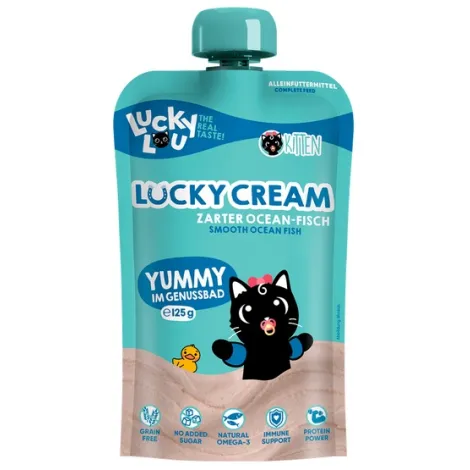 Karma dla kota LUCKY LOU cream kitten ryby 125g