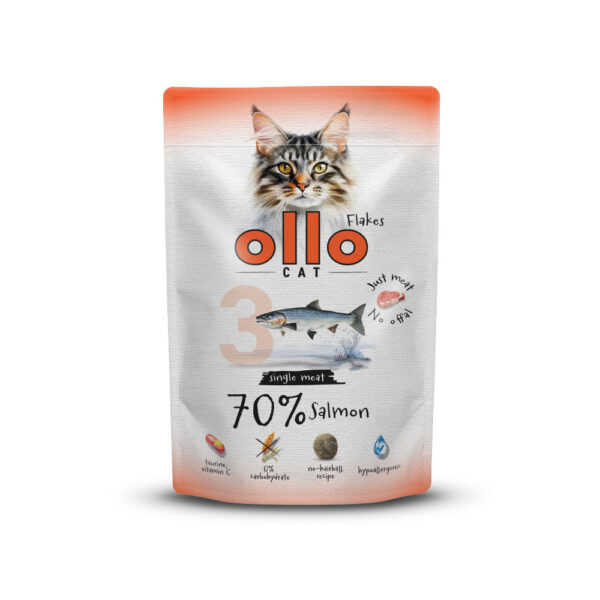 Karma dla kota OLLO łosoś 85g Karma dla kota OLLO łosoś 85g