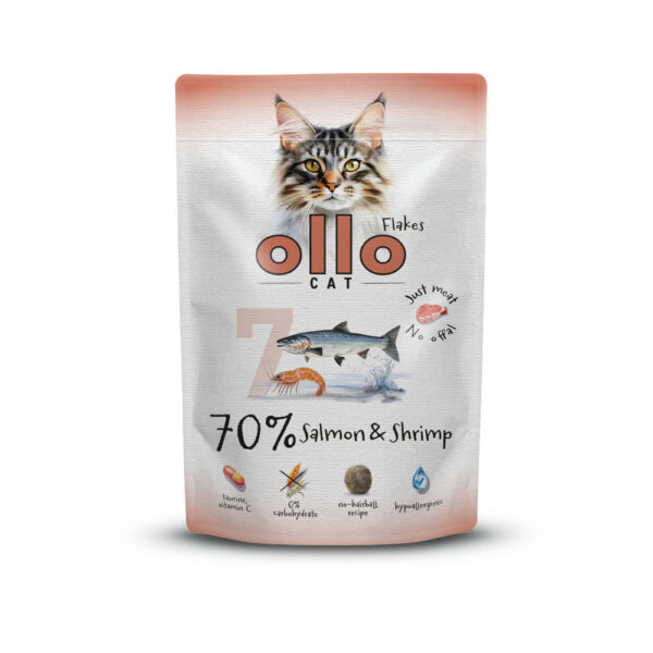 Karma dla kota OLLO łosoś krewetki 85g