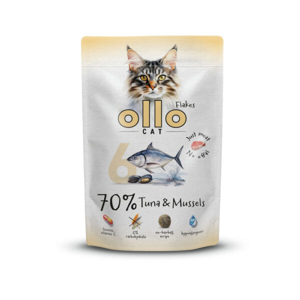 Karma dla kota OLLO tuńczyk omułek 85g Karma dla kota OLLO tuńczyk omułek 85g