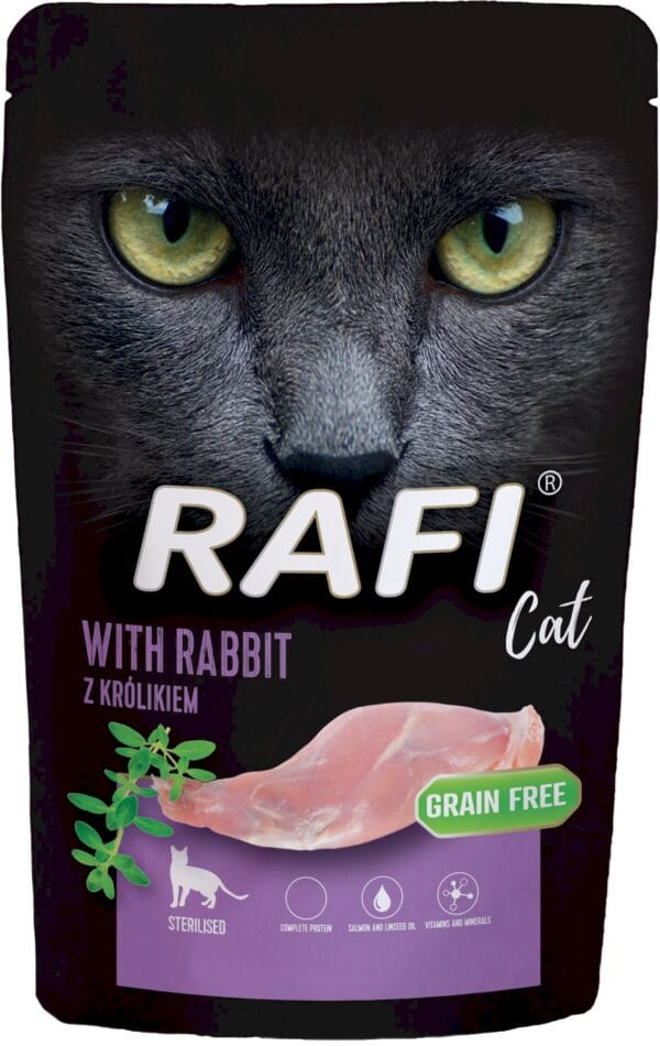 Karma dla kota RAFI królik sterilized 100g