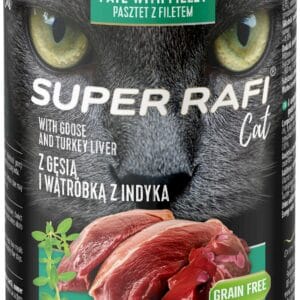 Karma dla kota SUPER RAFI gęś wątróbka z indyka 400g