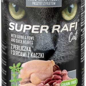 Karma dla kota SUPER RAFI perliczka serca kaczki 400g