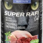 Karma dla kota SUPER RAFI przepiórka wątróbka z kurczaka 400g