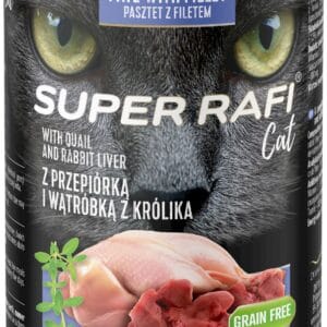 Karma dla kota SUPER RAFI przepiórka wątróbka z kurczaka 400g