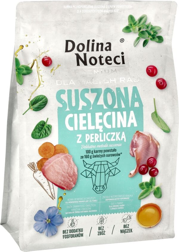 Karma dla psa DOLINA NOTECI premium suszona cielęcina perliczka 3kg