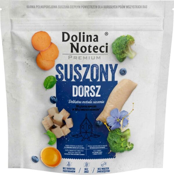 Karma dla psa DOLINA NOTECI premium suszona dorsz 1kg