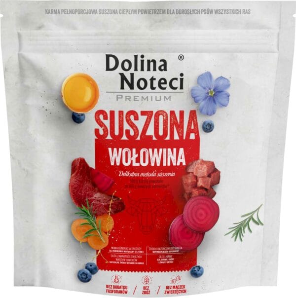 Karma dla psa DOLINA NOTECI premium suszona wołowina 1kg