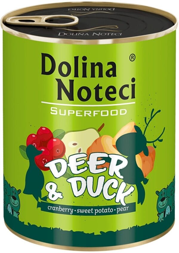 Karma dla psa DOLINA NOTECI superfood jeleń kaczka 800g Karma dla psa DOLINA NOTECI superfood jeleń kaczka 800g