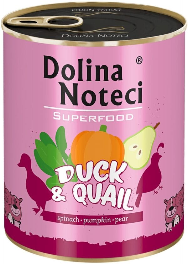 Karma dla psa DOLINA NOTECI superfood kaczka przepiórka 800g Karma dla psa DOLINA NOTECI superfood kaczka przepiórka 800g