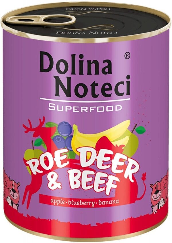 Karma dla psa DOLINA NOTECI superfood sarna wołowina 800g
