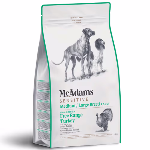 Karma dla psa MCADAMS Sensitive Medium/Large wypiekana indyk 5kg
