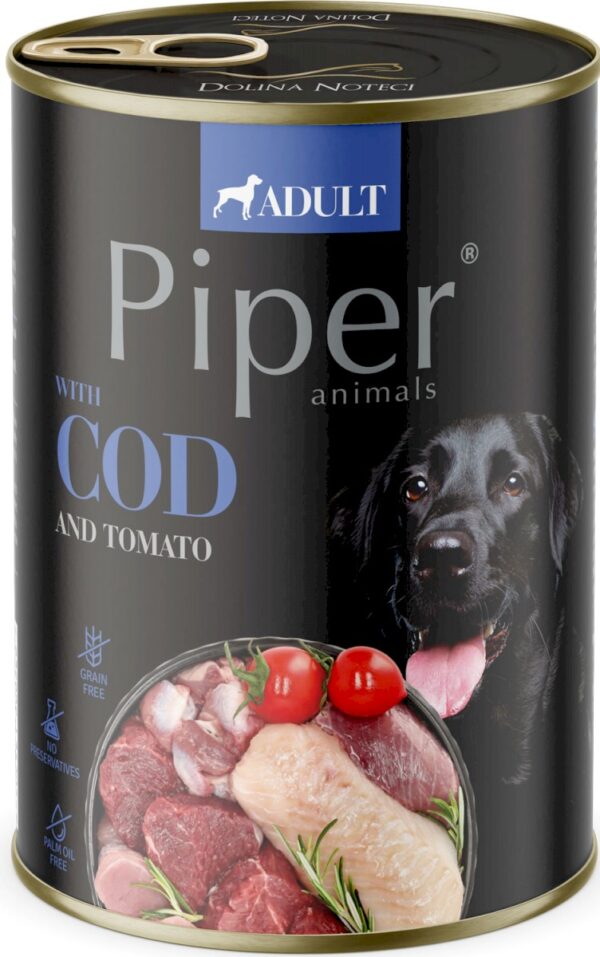 Karma dla psa PIPER dorsz pomidor 400g Karma dla psa PIPER dorsz pomidor 400g