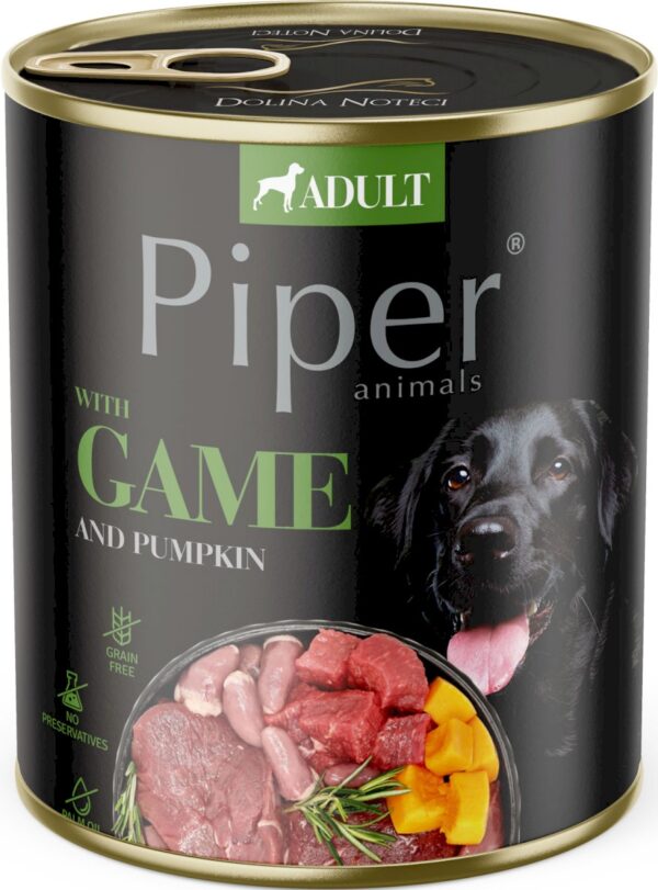 Karma dla psa PIPER dziczyzna dynia 800g Karma dla psa PIPER dziczyzna dynia 800g