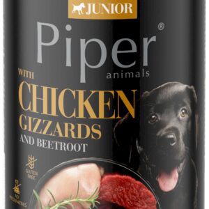 Karma dla psa PIPER junior żołądki kurczaka burak 400g