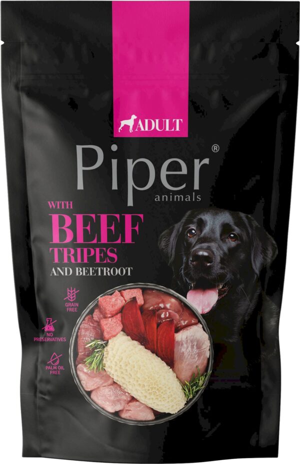 Karma dla psa PIPER żołądki wołowe burak 500g Karma dla psa PIPER żołądki wołowe burak 500g