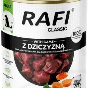 Karma dla psa RAFI dziczyzna 800g