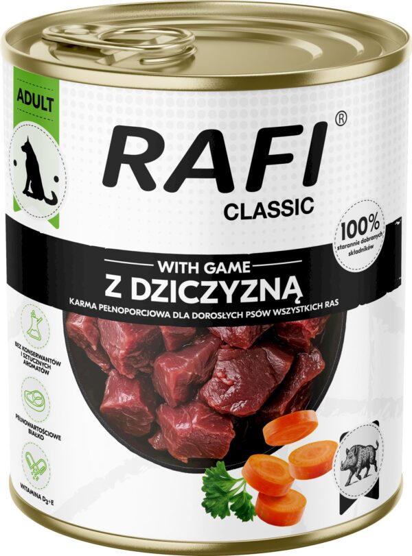 Karma dla psa RAFI dziczyzna 800g Karma dla psa RAFI dziczyzna 800g