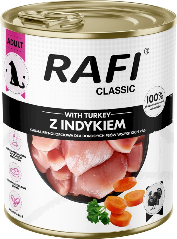 Karma dla psa RAFI indyk 800g