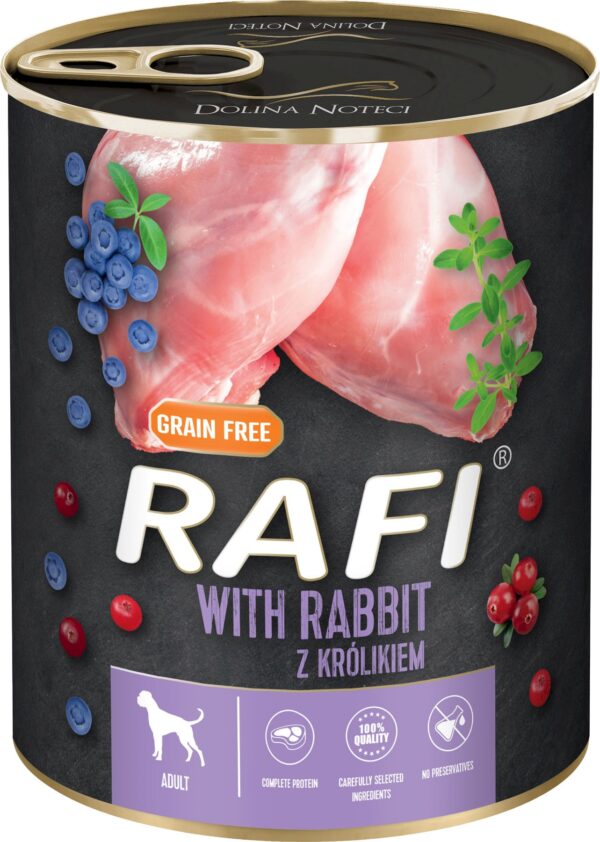 Karma dla psa RAFI królik 800g Karma dla psa RAFI królik 800g