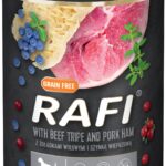 Karma dla psa RAFI żołądki wołowe szynka 800g