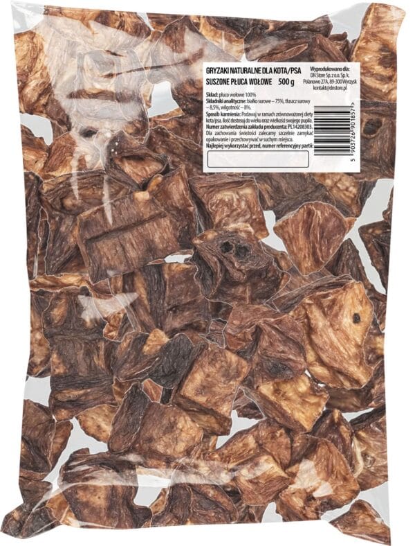 Przysmaki dla psa DOLINA NOTECI Natural Treats płuca wołowe 500g