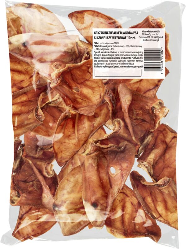 Przysmaki dla psa DOLINA NOTECI Natural Treats uszy wieprzowe 10szt Przysmaki dla psa DOLINA NOTECI Natural Treats uszy wieprzowe 10szt