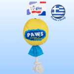 Zabawka dla psa GLEE lizak z piszczałką żółty 29cm