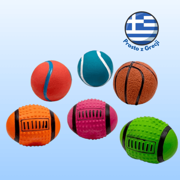 Zabawka dla psa GLEE z piszczałką sport ball 10cm