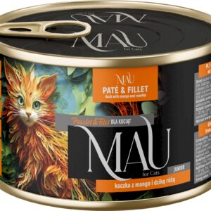Karma dla kota MAU junior kaczka mango dzika róża 185g