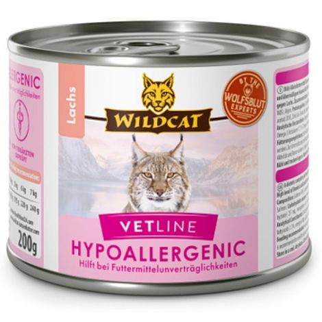 Karma dla kota WILDCAT Vetline Hypoallergenic łosoś 200g