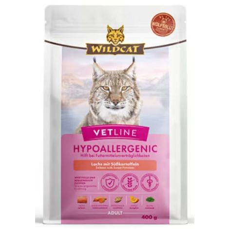 Karma dla kota WILDCAT Vetline Hypoallergenic łosoś 400g
