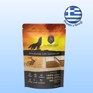 Karma dla psa AMBROSIA pasztet królik łosoś 150g